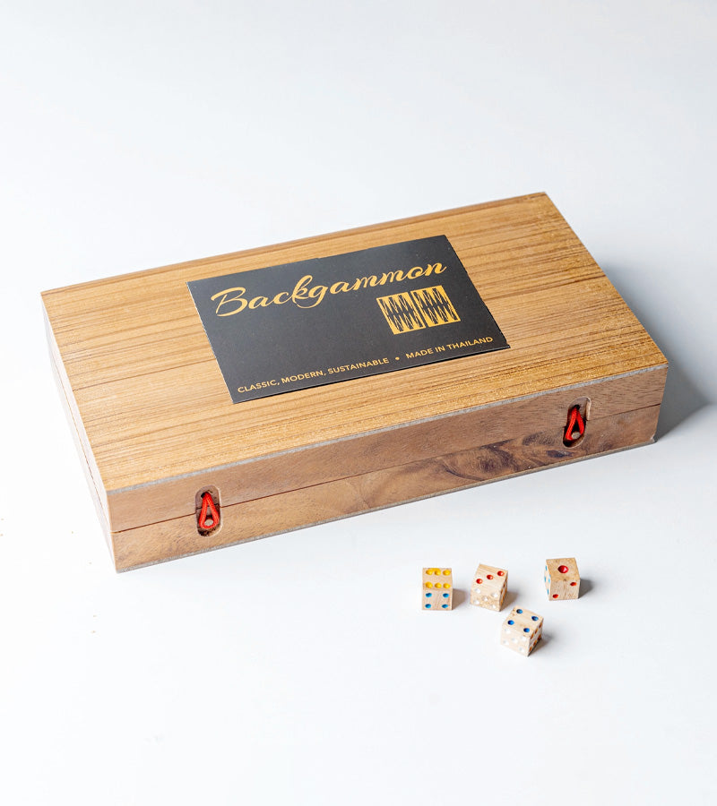 Backgammon en bois de manguier