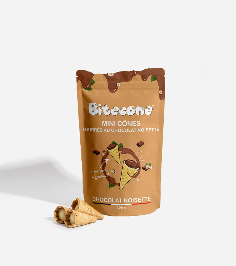 Mini coni ripieni di cioccolato