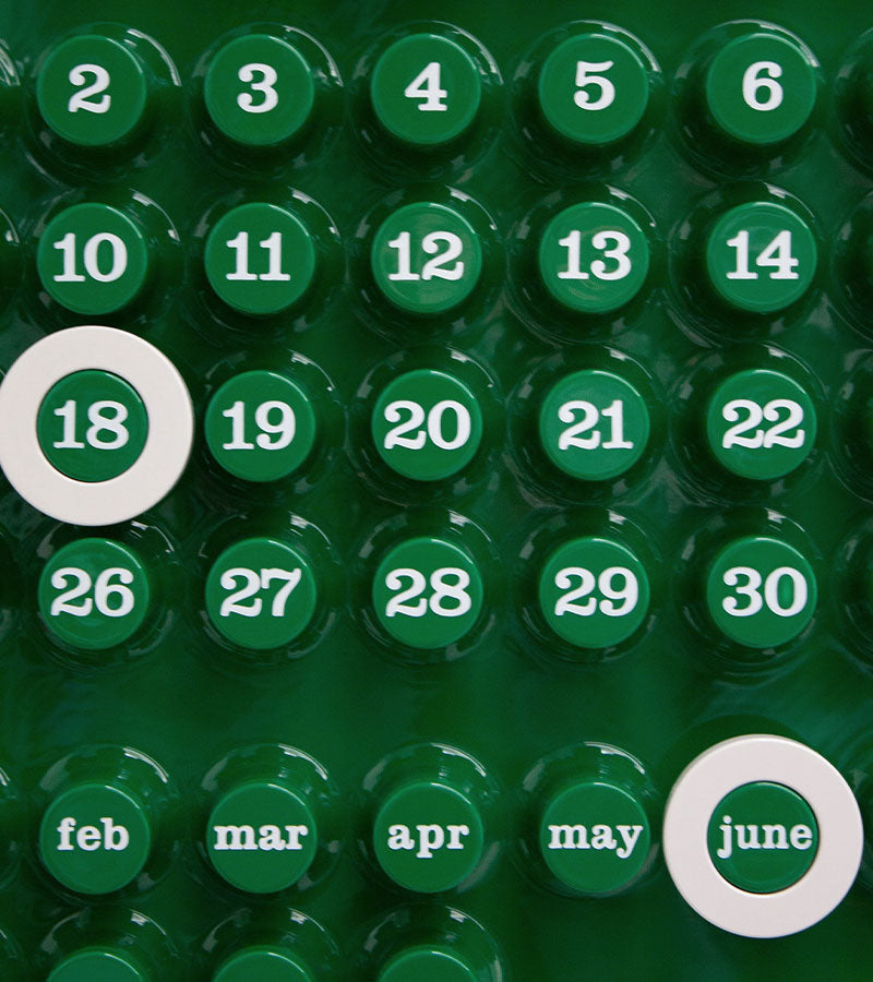 Calendrier perpétuel vert - Ring a Date