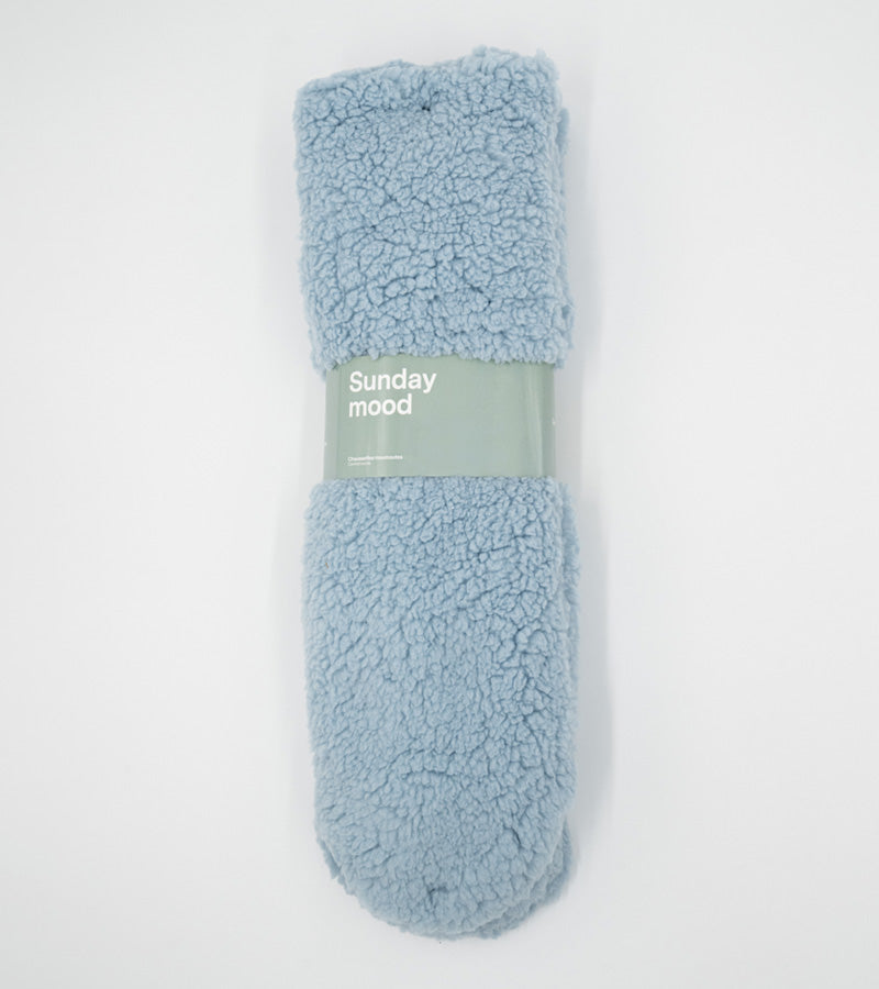Chaussettes cocooning en moumoute Vert amande L'expressionist