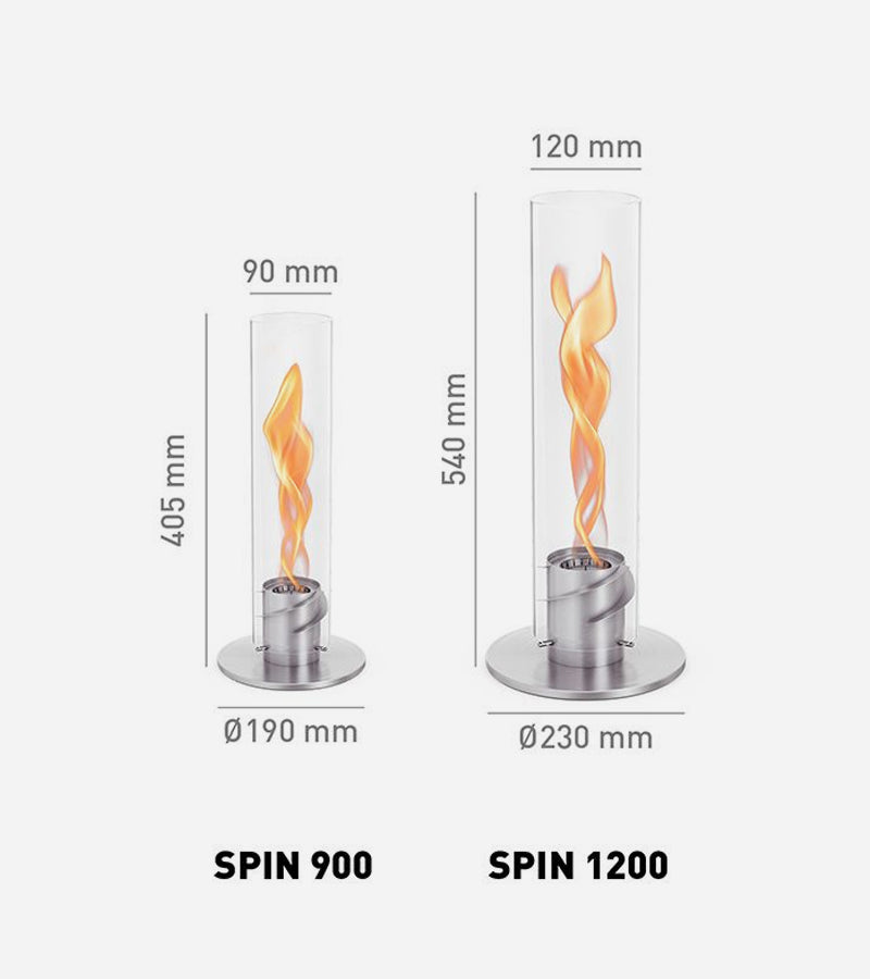 Caminetto da tavolo portatile SPIN 900 e 1200