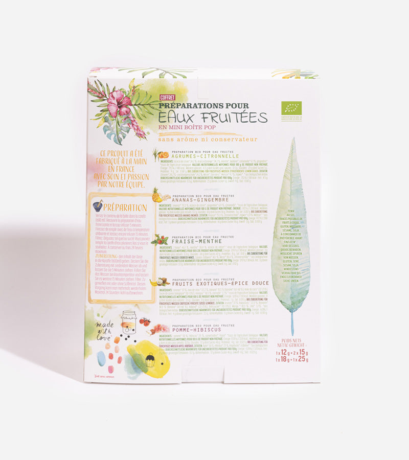 Set per preparare acqua aromatizzata alla frutta