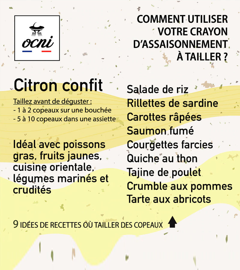 Kit découverte d’assaisonnement en crayons à tailler OCNI FACTORY