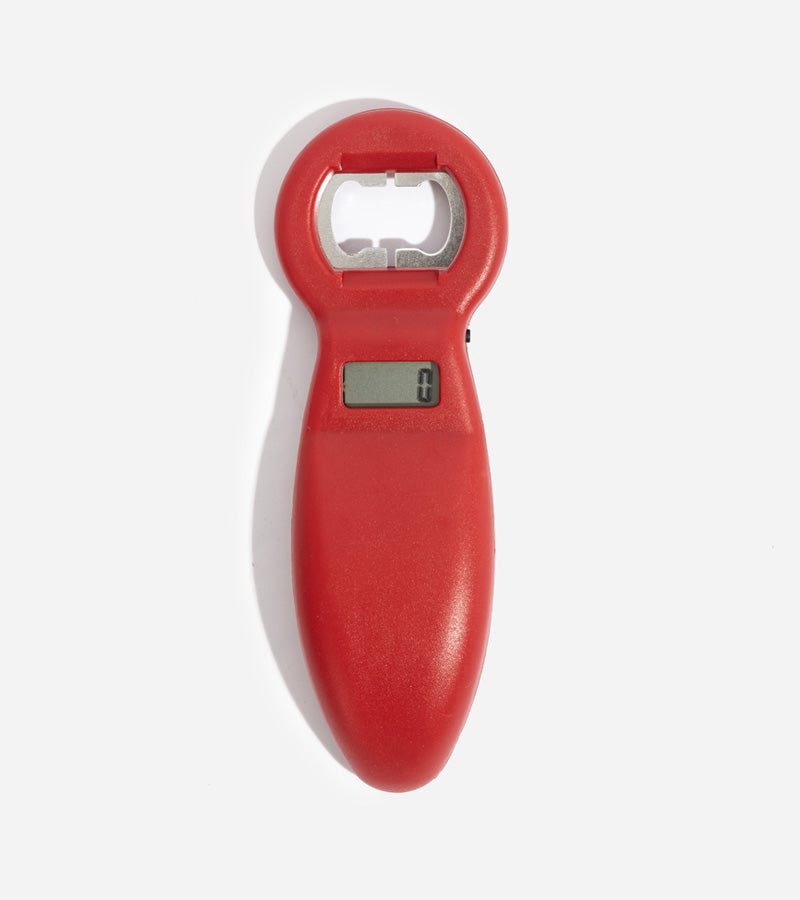 Apribottiglie con contatore di birre