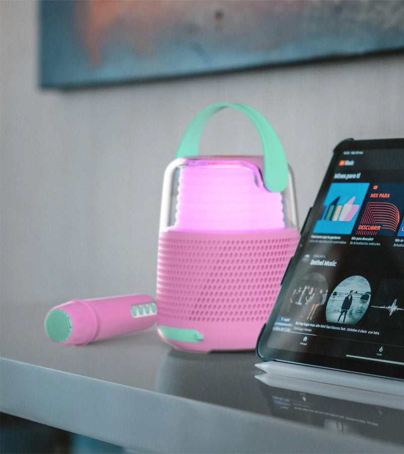 Cassa con microfono per karaoke