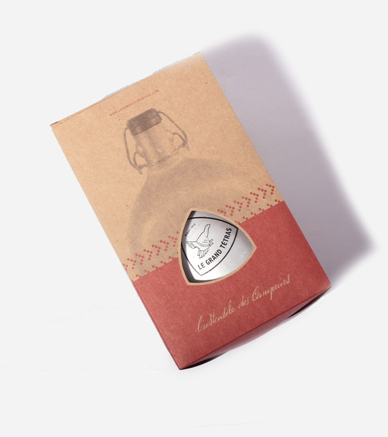 Borraccia ovale in metallo vintage