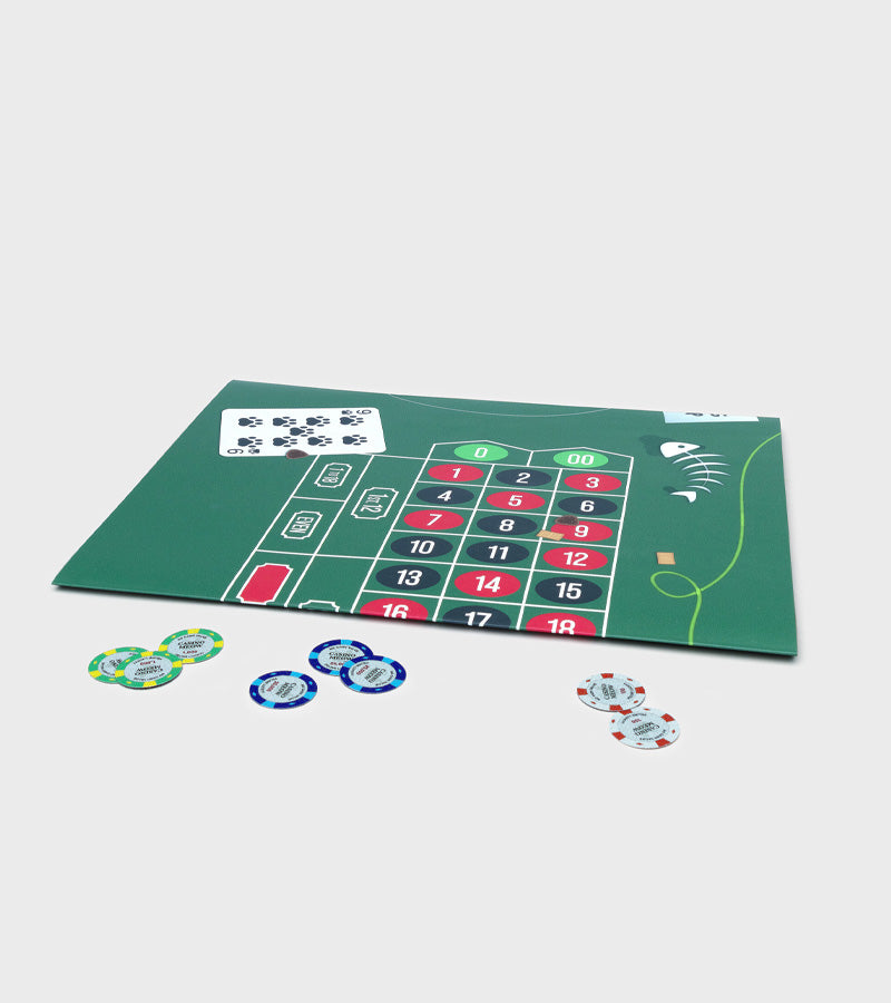 Gioco della roulette del casinò per gatti