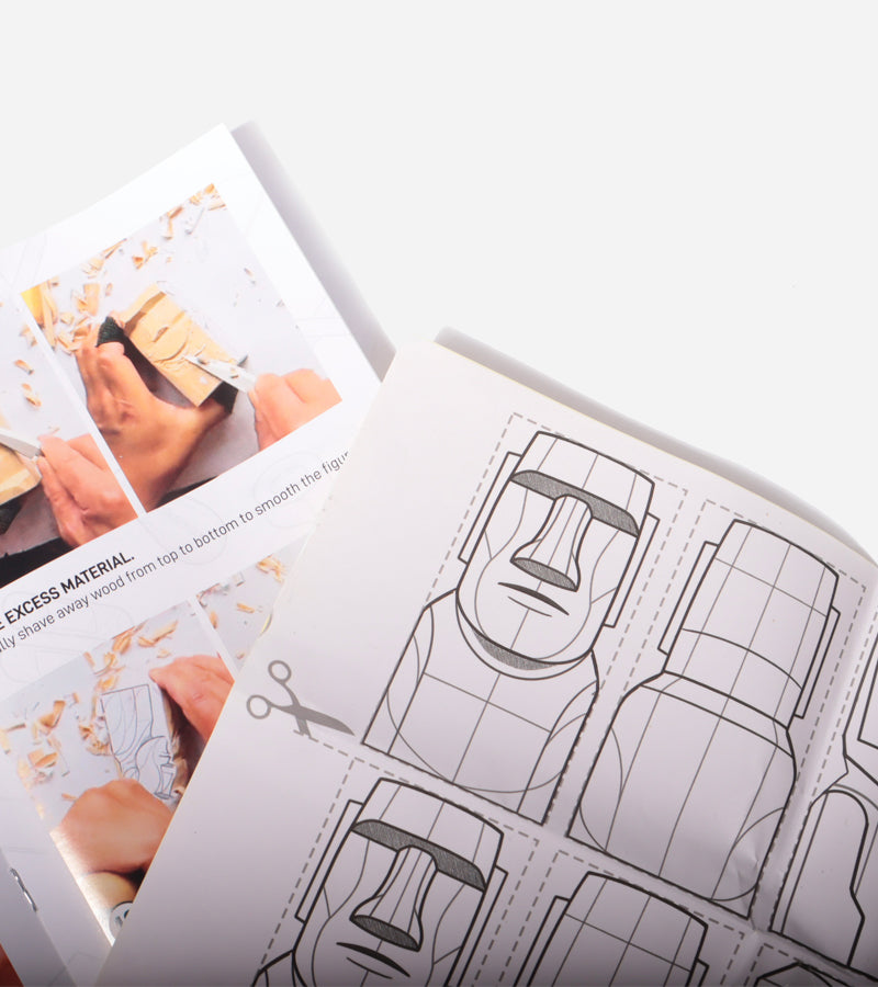 Kit per scultura Moai in legno
