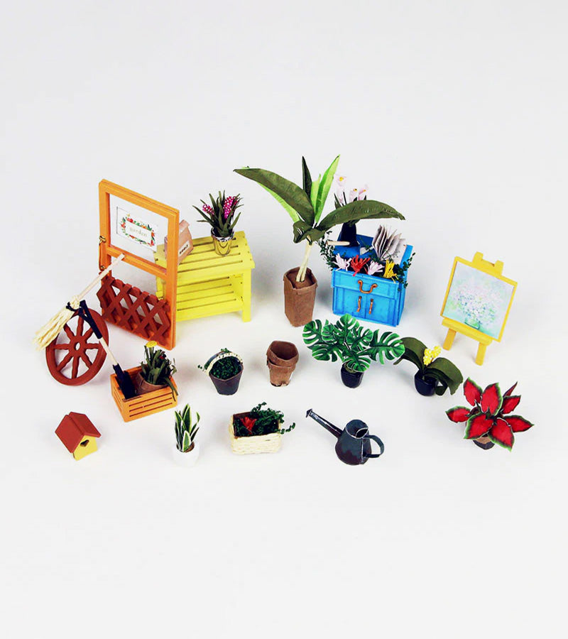 Kit fai da te per una casa in miniatura - La casa dei fiori di Cathy