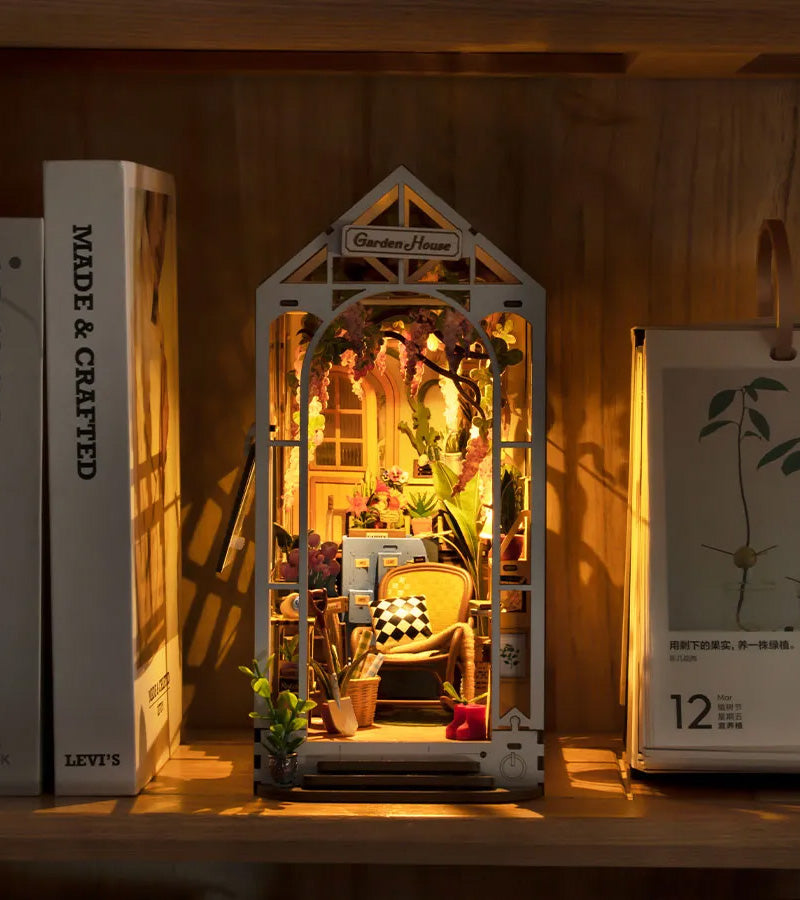 Kit fai da te per casetta fermalibri in miniatura - Garden House