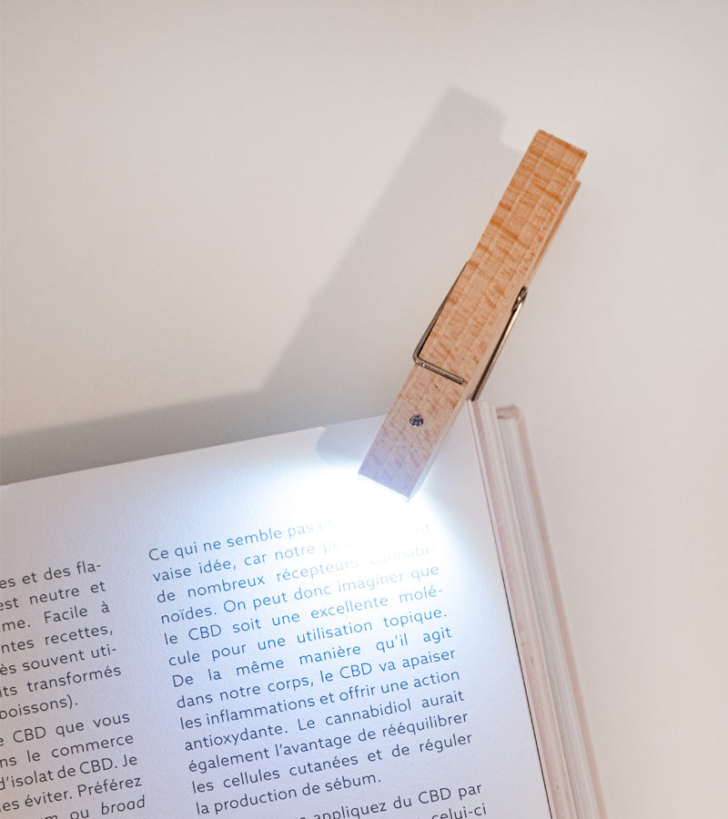 Lampada da lettura a molletta