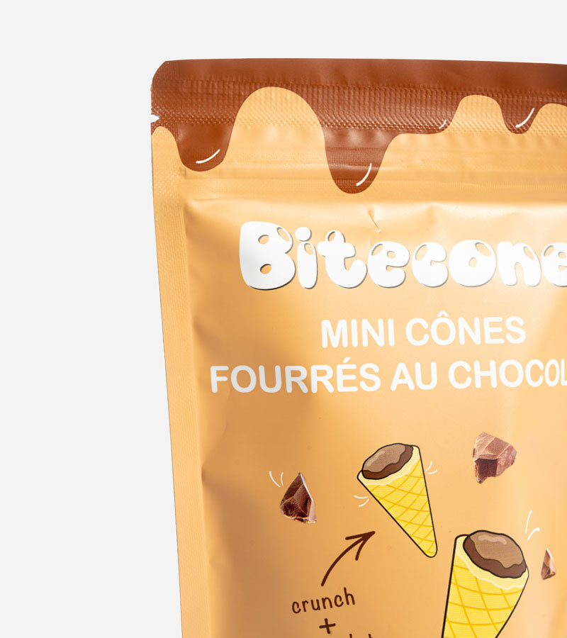 Mini coni ripieni di cioccolato