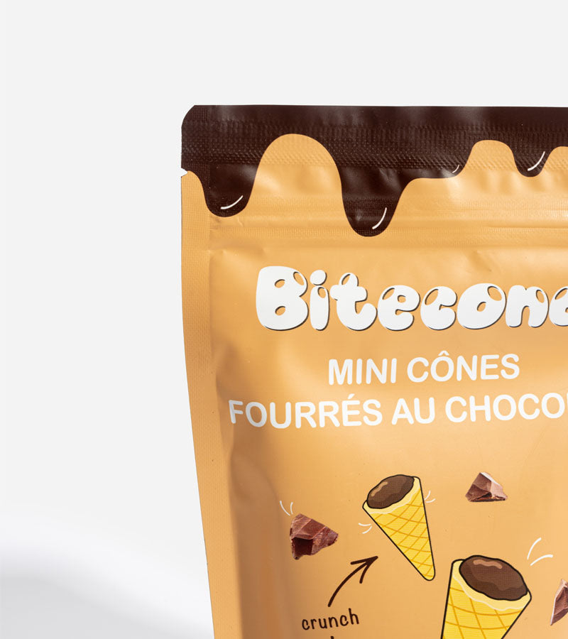 Mini cônes fourrés au chocolat Bitecone