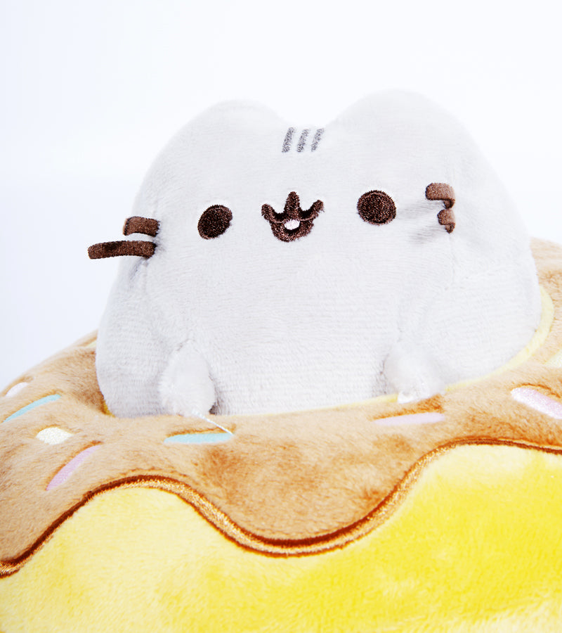 Pusheen nella sua ciambella al cioccolato