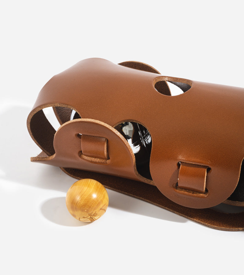 Borsa da bocce in pelle
