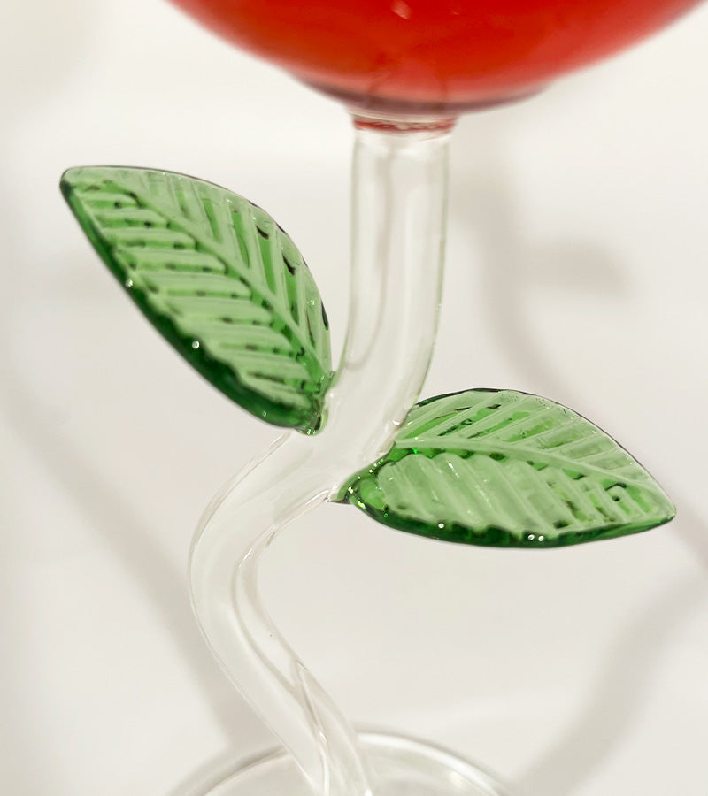 Set di 2 bicchieri a forma di rosa