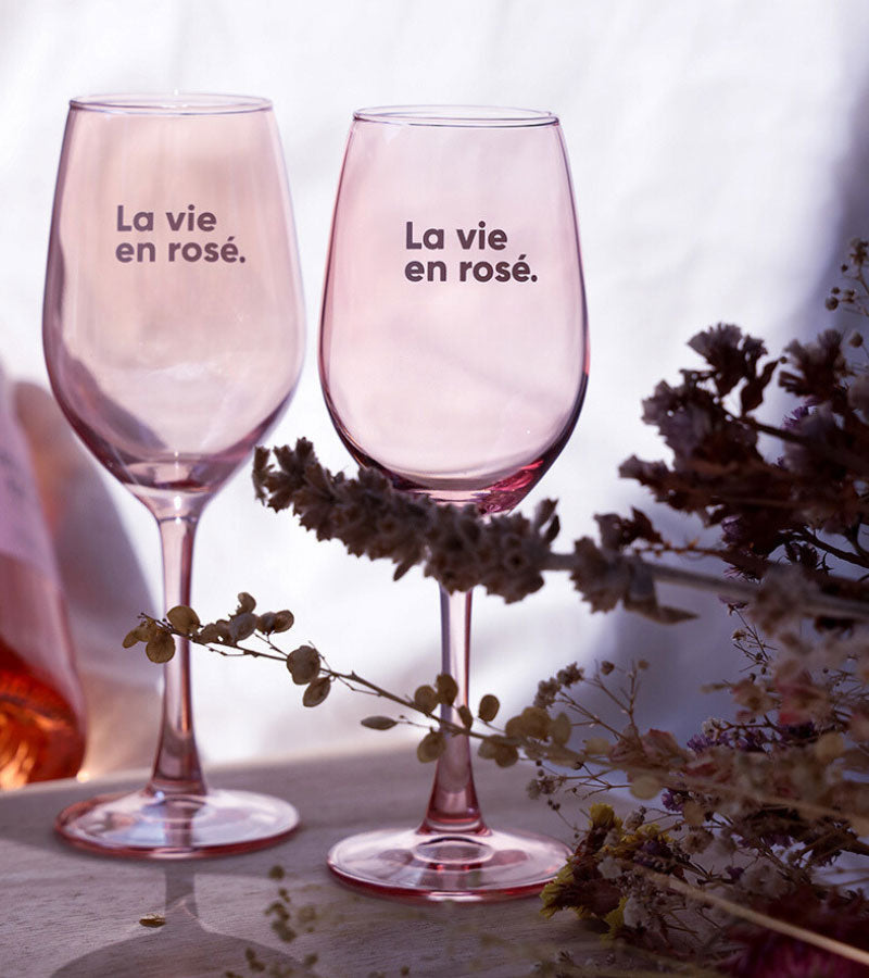 Set di due bicchieri - La vita in rosé