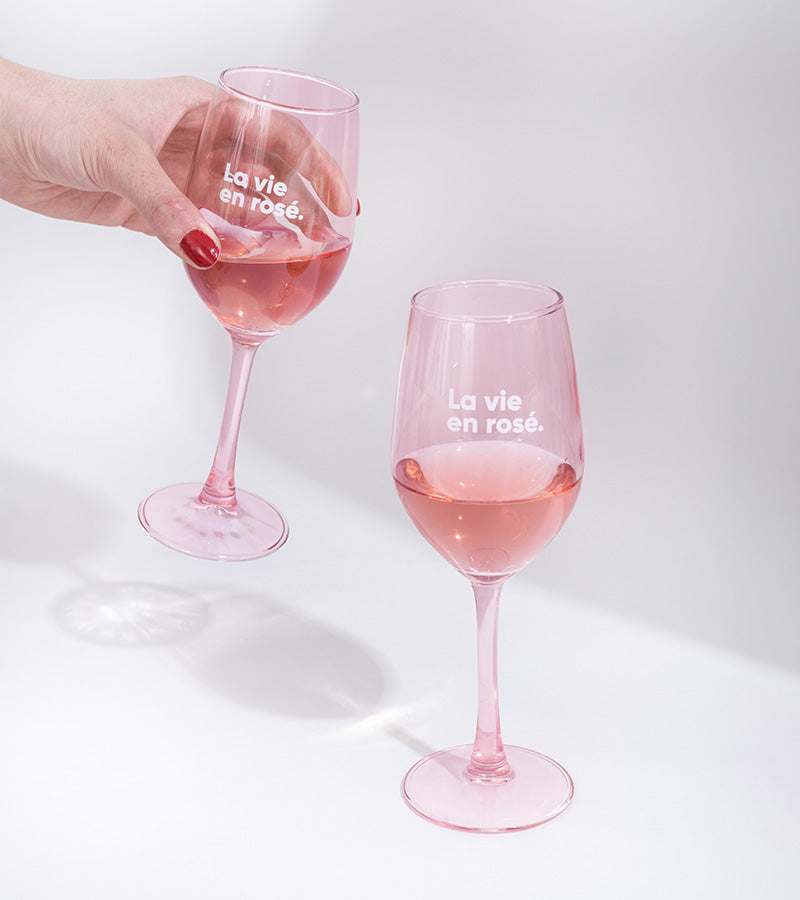 Set di due bicchieri - La vita in rosé