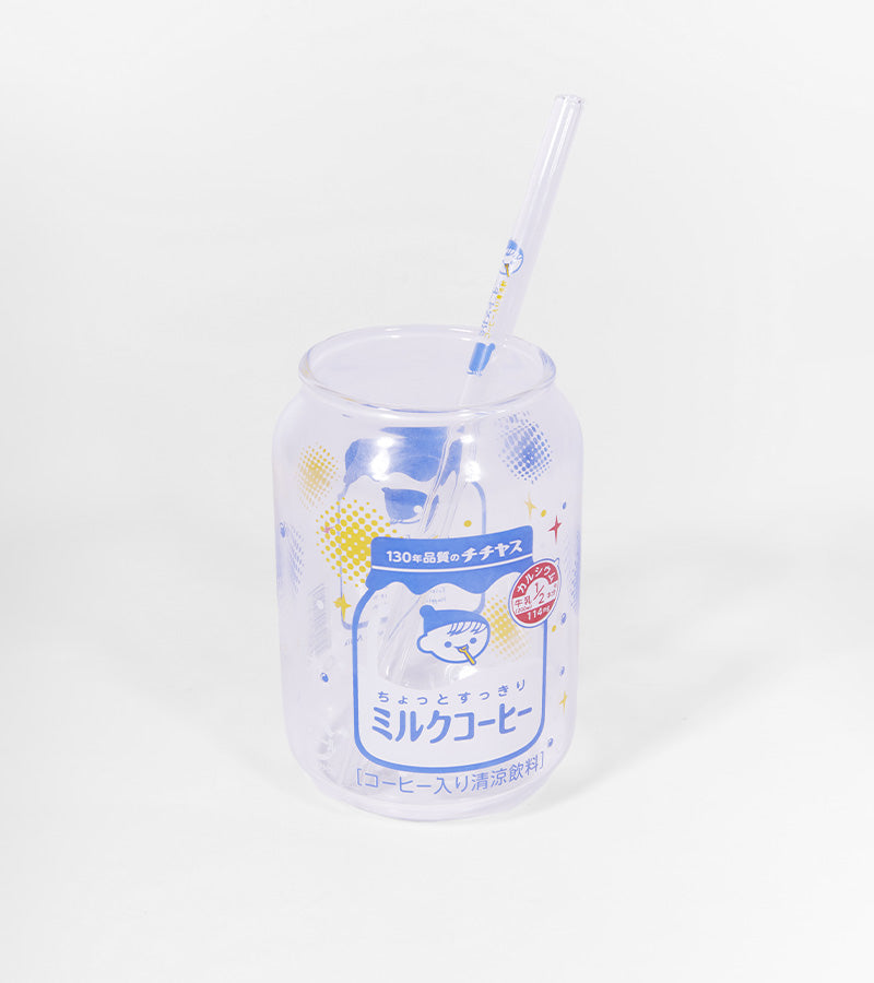 Set bicchiere e cannuccia kawaii