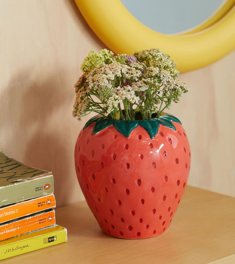 Vaso fragola in ceramica