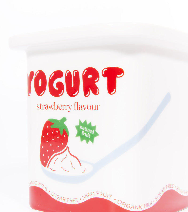 Vase / pot yaourt à la fraise