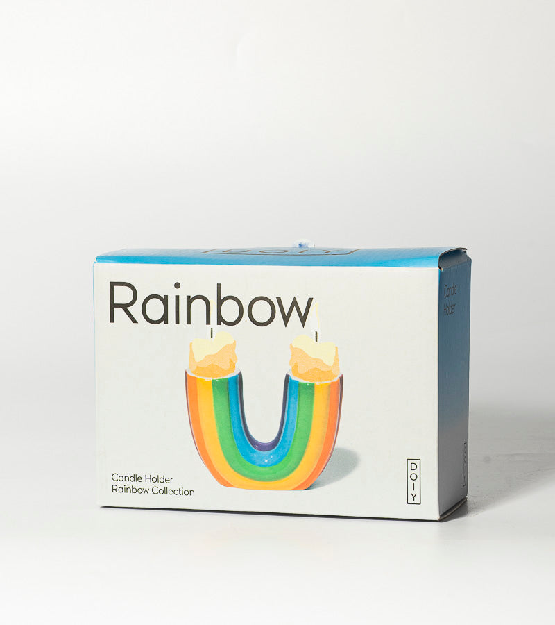 Bougeoir arc-en-ciel
