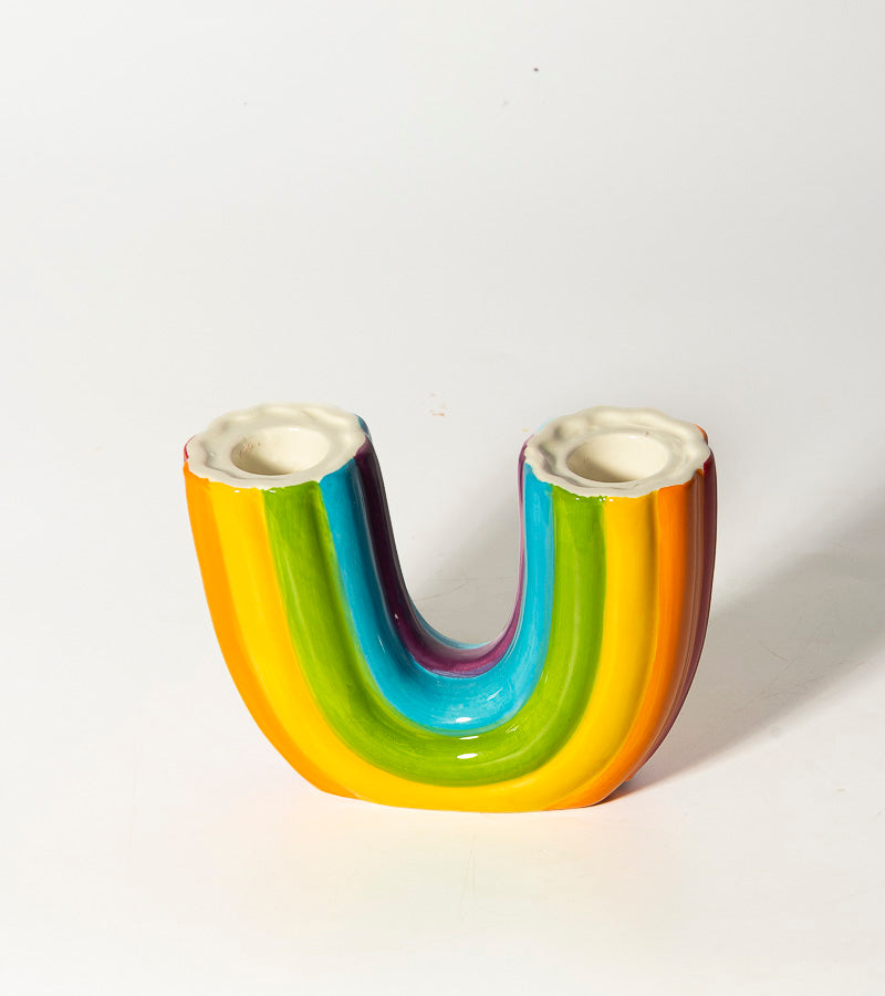 Bougeoir arc-en-ciel