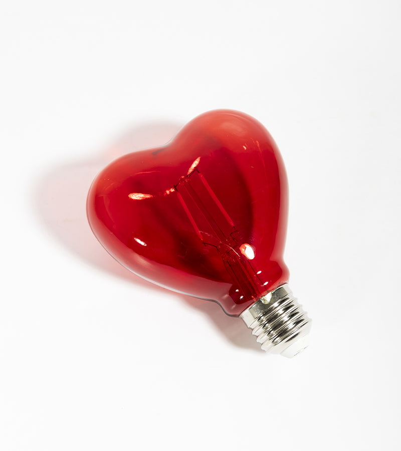 Lampadina LED rossa cuore