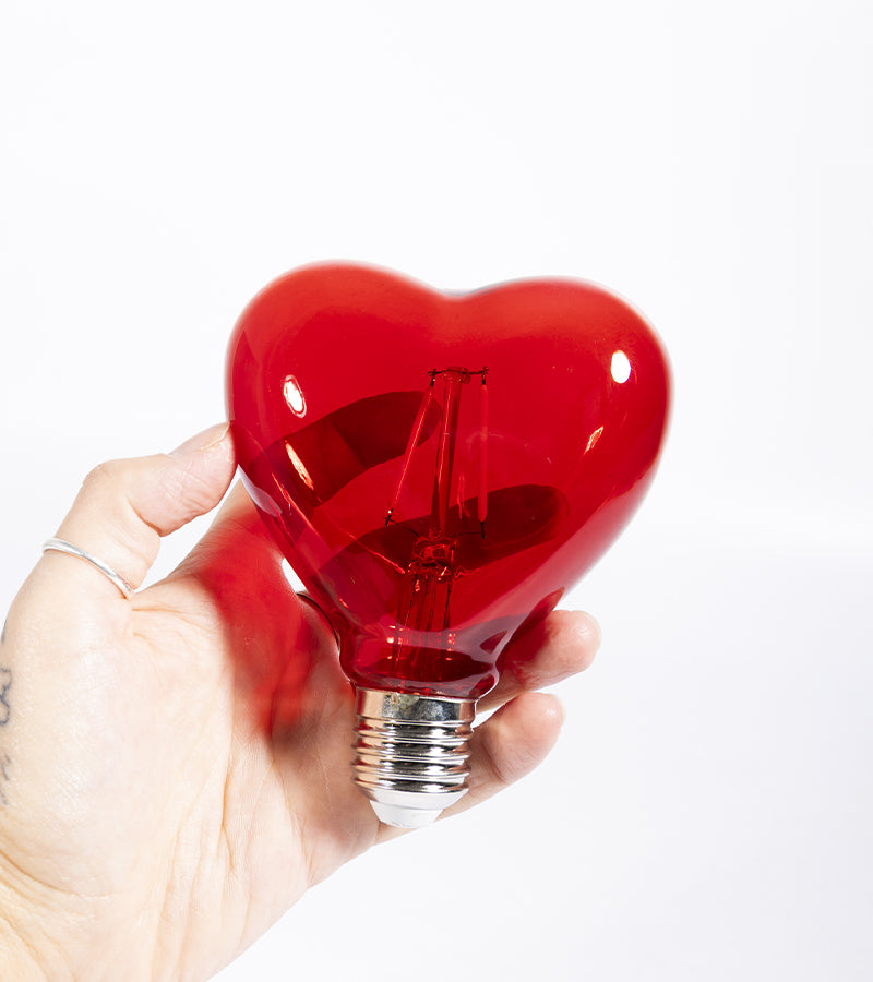 Lampadina LED rossa cuore