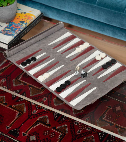 Backgammon da viaggio in pelle