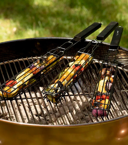 Cesto per verdure da barbecue, set da 2
