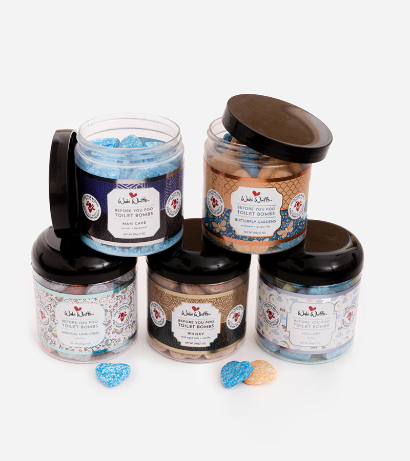 Bombes d'amour odorantes pour toilettes Homme des cavernes (Vétiver et Bergamotte)  Wabi Whiffs