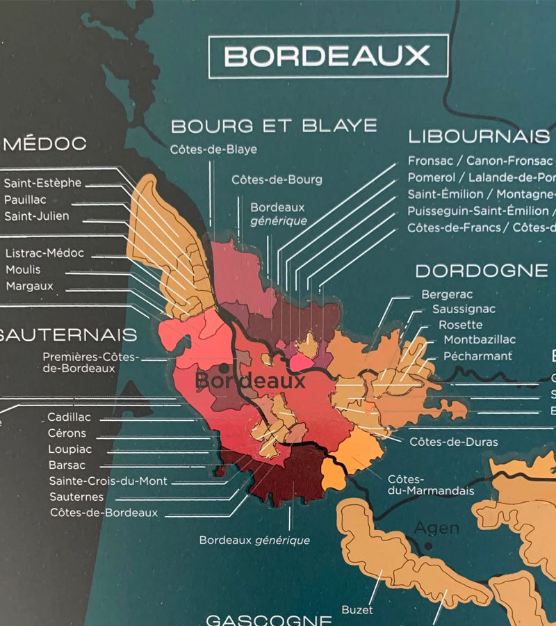 Mappa da grattare: la Francia dei vini