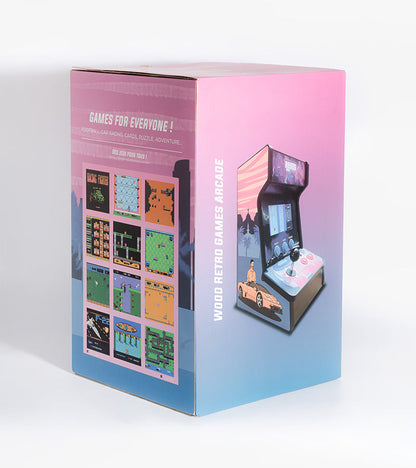 Borne d'arcade rétro en bois