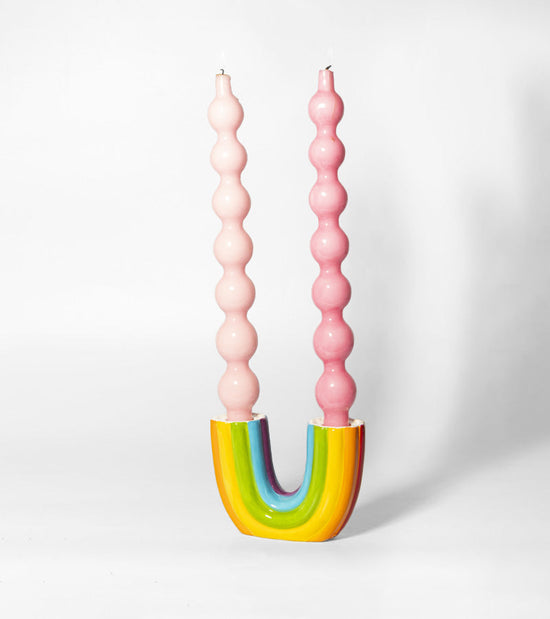 Bougeoir arc-en-ciel