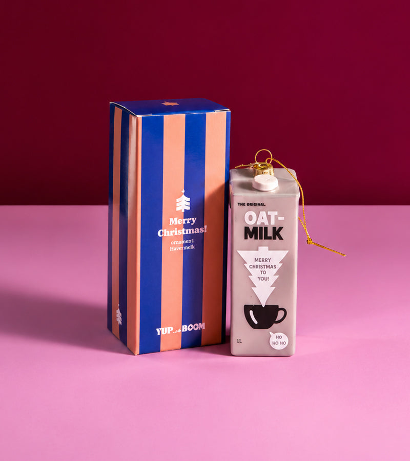 Pallina di Natale a forma di latte d’avena 🎄🥛