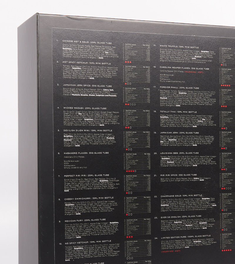 Calendrier de l'avent - Sauces piquantes gourmet