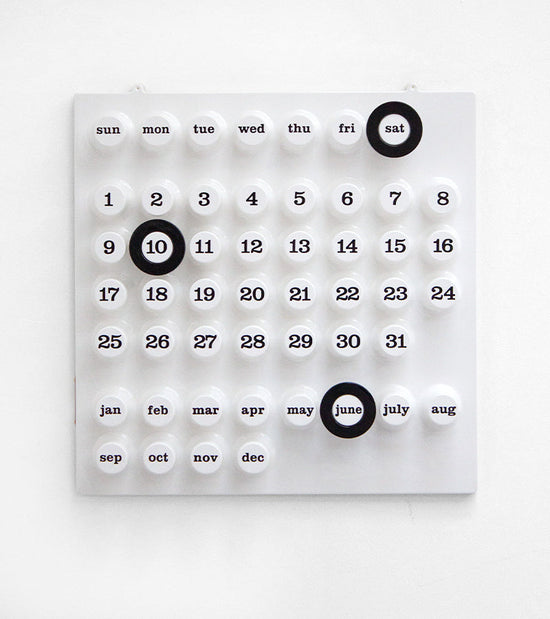 Calendrier perpétuel blanc - Ring a Date