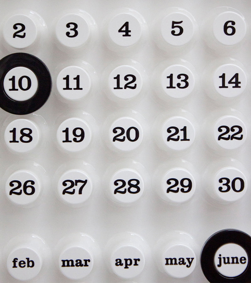 Calendario perpetuo bianco - Ring a Date