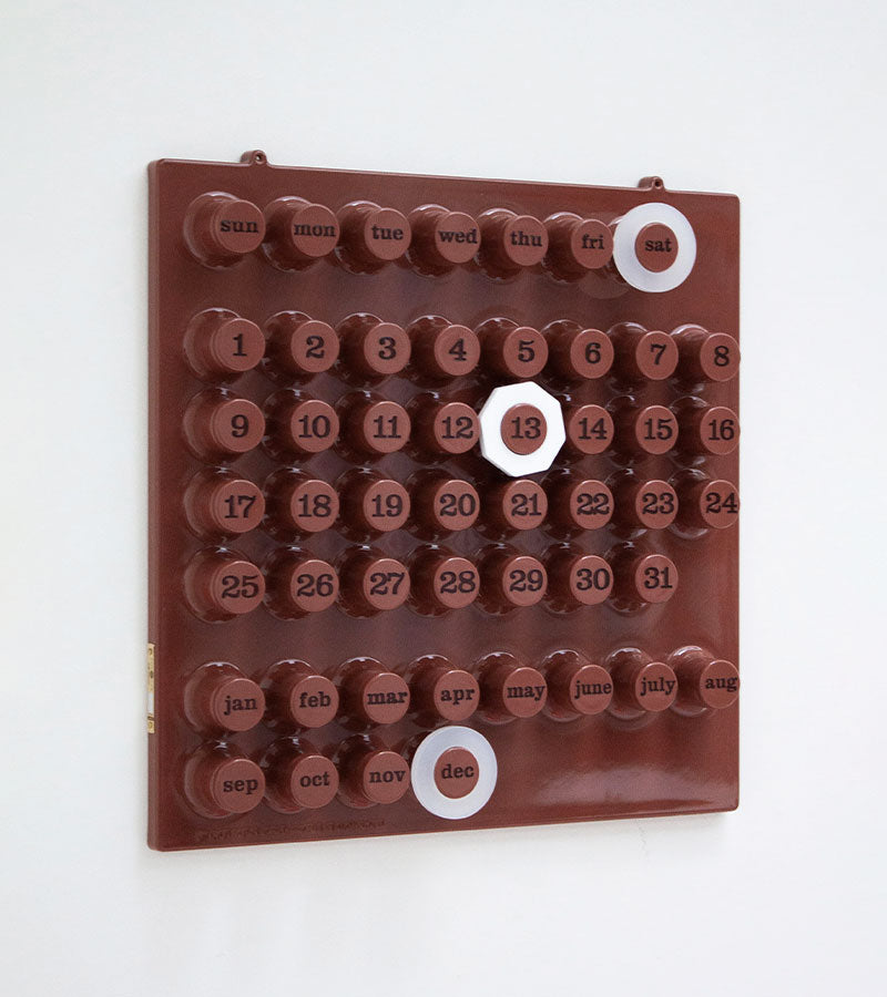 Calendario perpetuo color caffè - Ring a Date