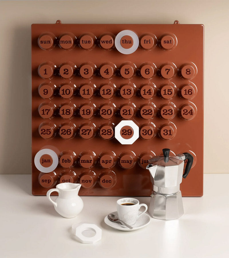 Calendario perpetuo color caffè - Ring a Date