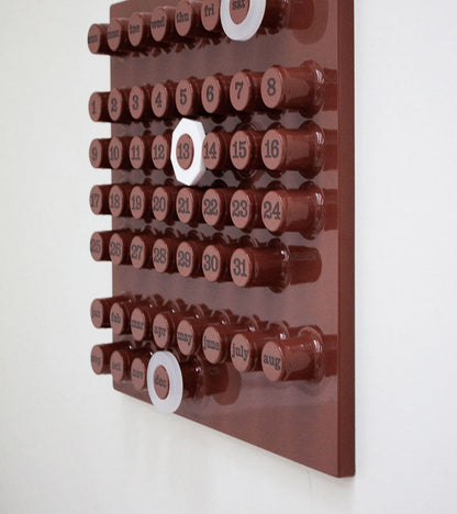 Calendario perpetuo color caffè - Ring a Date