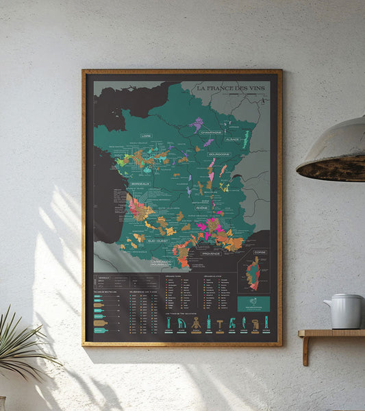 Mappa da grattare: la Francia dei vini