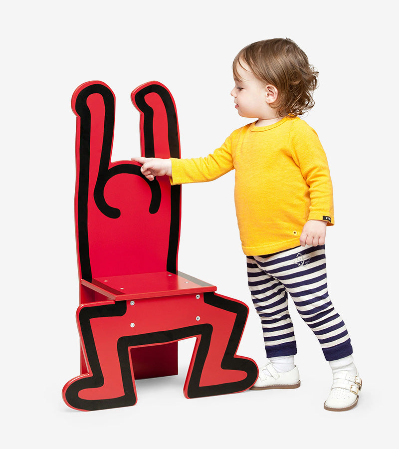 Chaise pour enfants Keith Haring Rouge