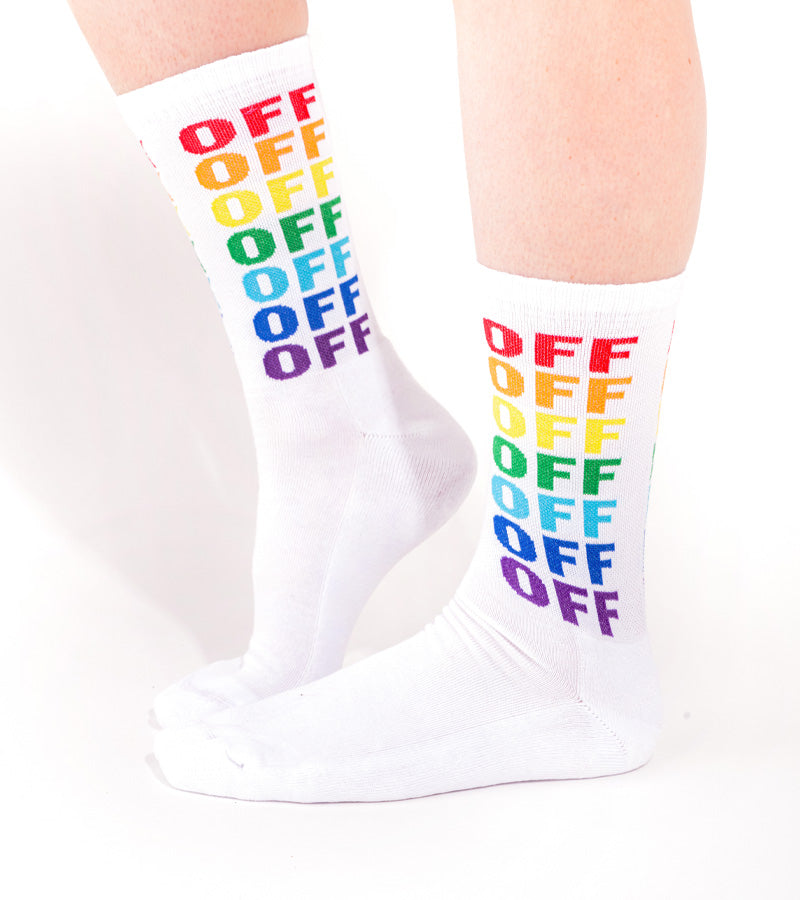 Calzini multicolori "Fuck off"