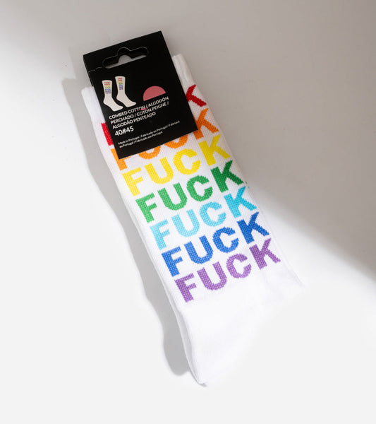 Calzini multicolori "Fuck off"