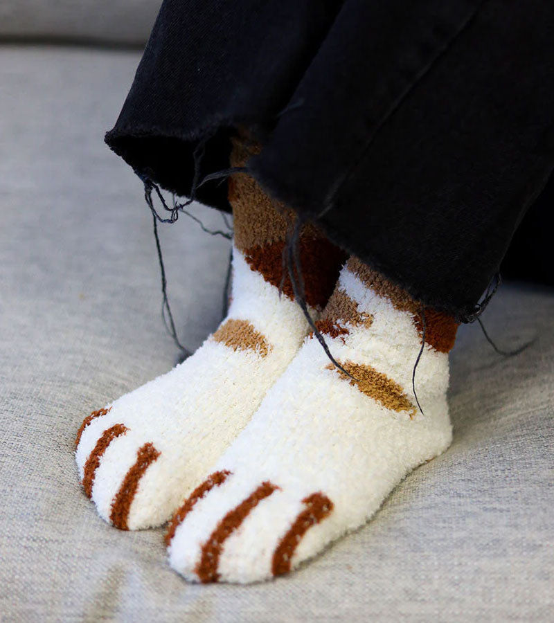Chaussettes chat en moumoute