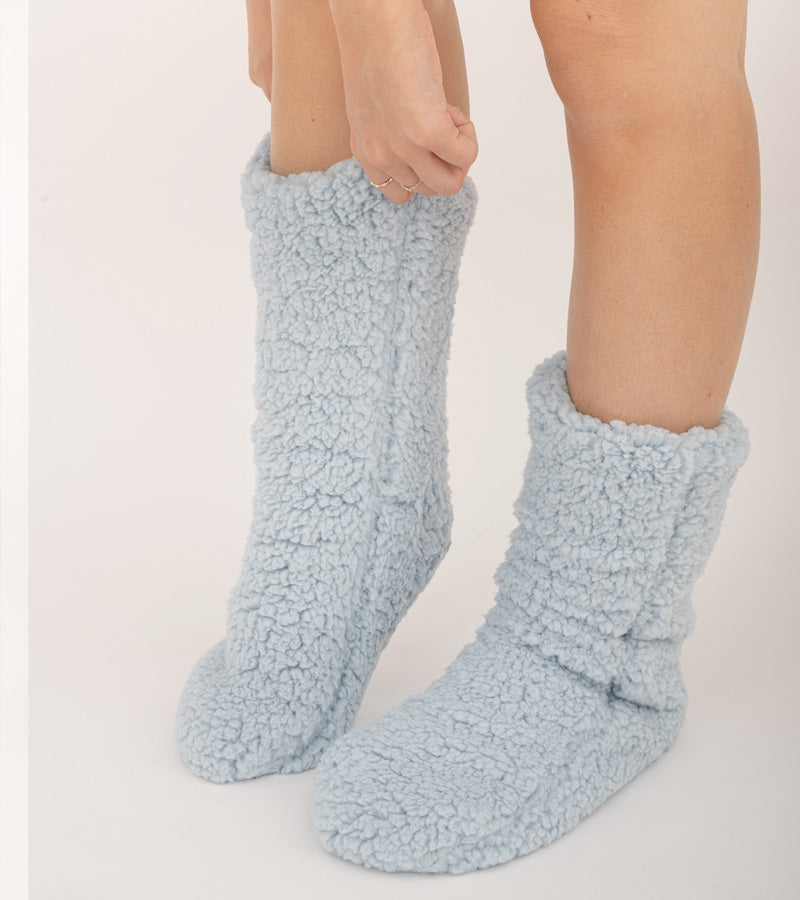 Chaussettes cocooning en moumoute  L'expressionist