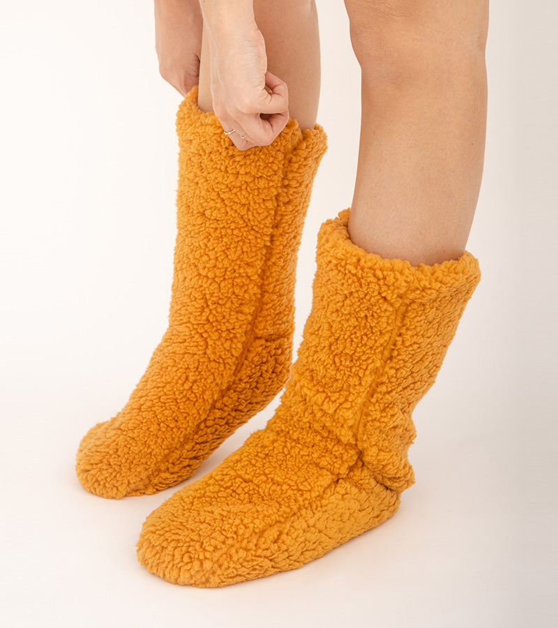 Chaussettes cocooning en moumoute  L'expressionist