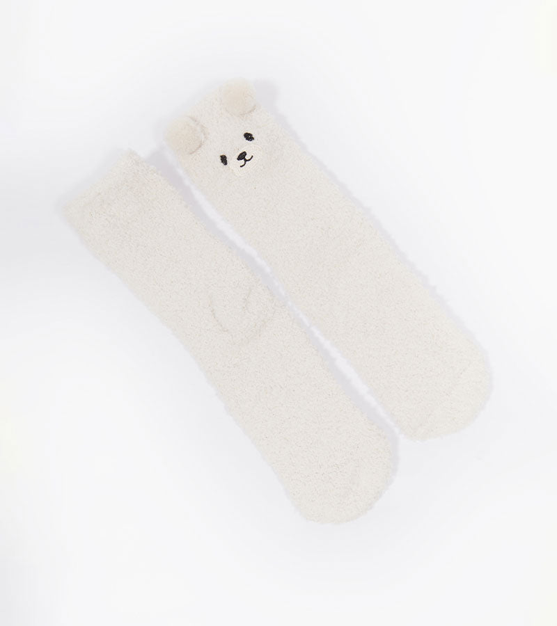 Chaussettes ourson en moumoute